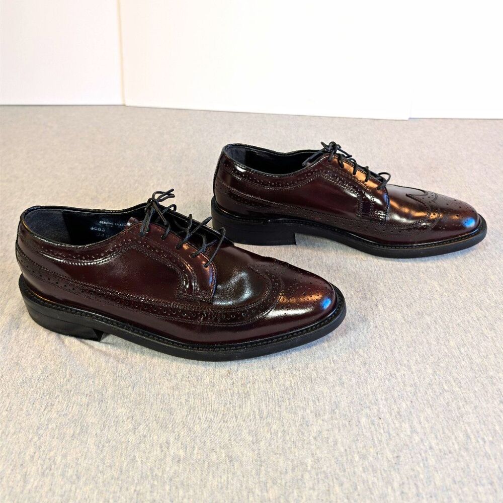 Oakwoods Leather Wingtip Brogue Oxford Dress Shoes Brown Lace-Up Men's 11 M